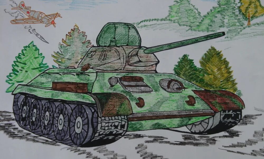 Как нарисовать простой рисунок на 23 февраля