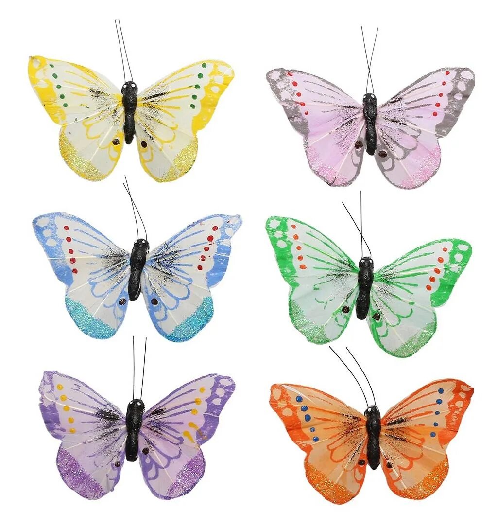 Купить бабочки с доставкой. Декоративные бабочки. Разноцветные бабочки. Фигурка бабочка. Набор бабочки.