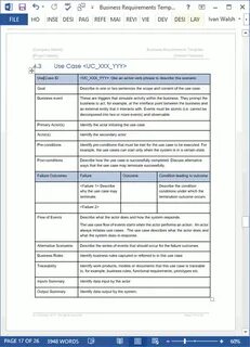 Specify requirement