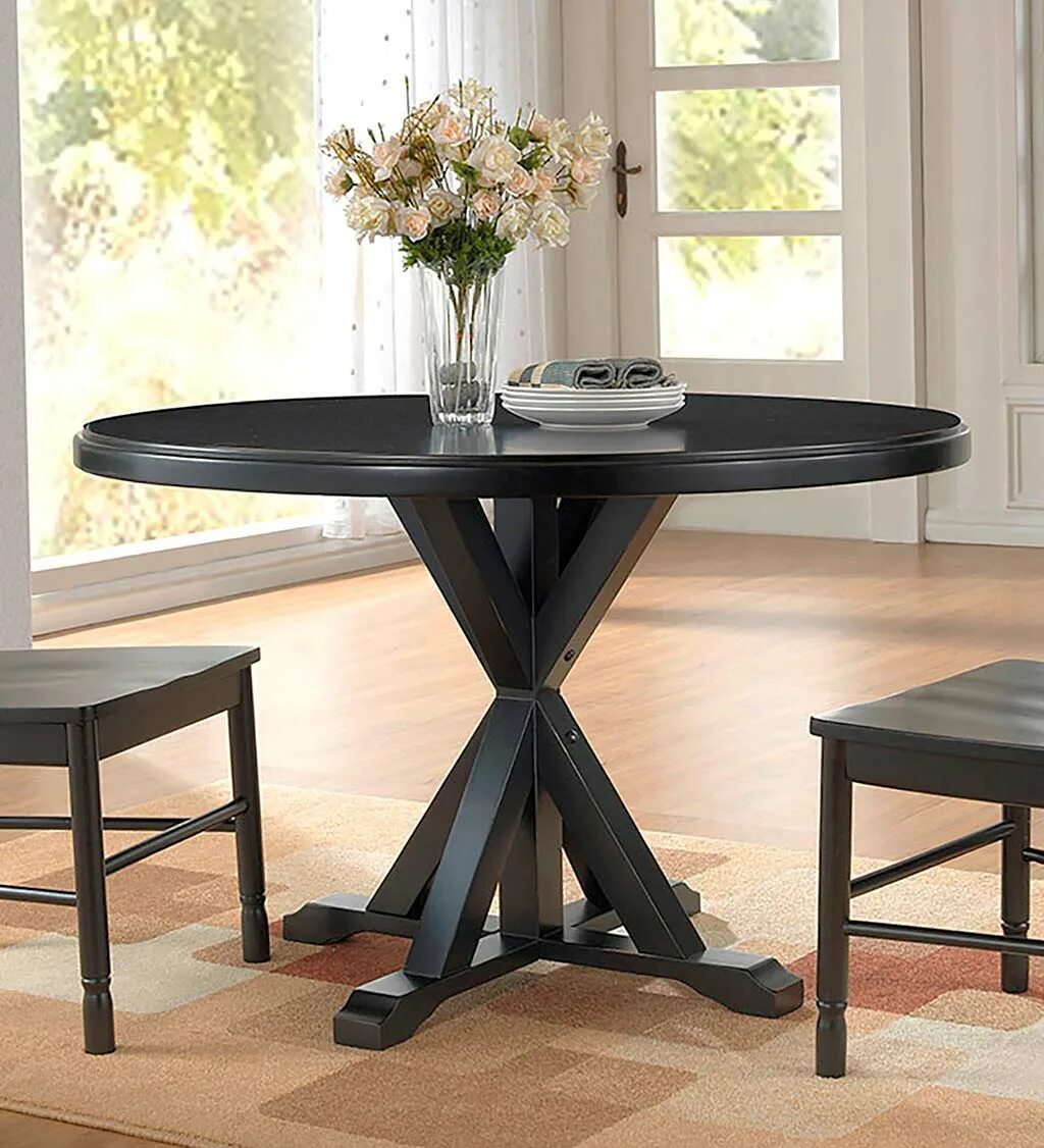 Черный стол на кухне. Круглый стол AMCLASSIC aim Dining Table. Хофф круглый стол для кухни. Round Dining Table a482. Хофф столы обеденные круглые.