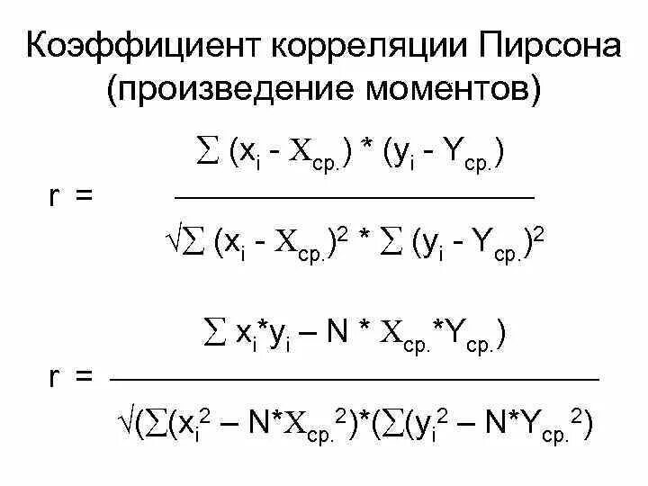 Хоть коэффициент корреляции. Коэффициент корреляции Пирсона формула. Коэффициент линейной корреляции Пирсона. Критерий корреляции Пирсона формула. Метод линейной корреляции Пирсона.