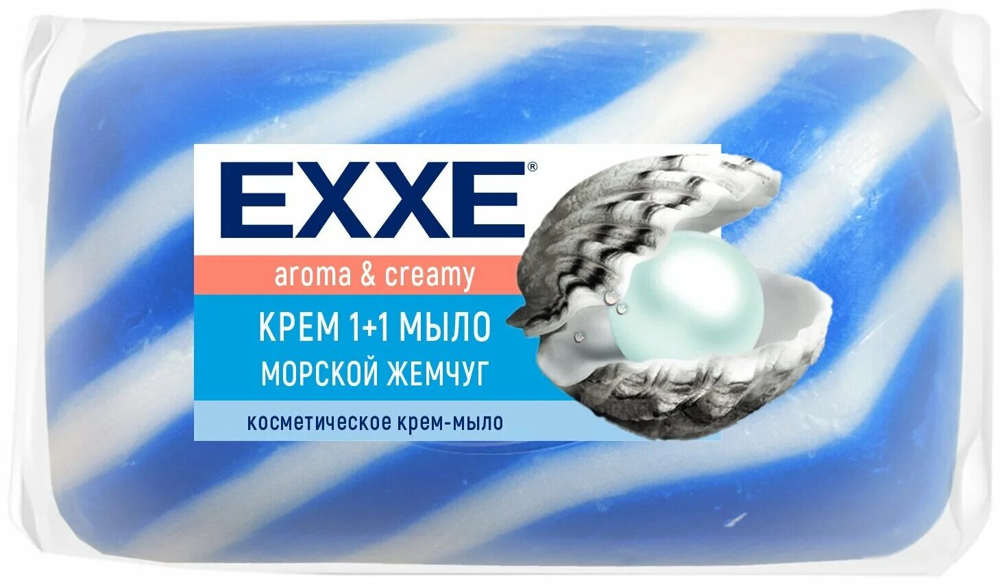 Exxe косметическое мыло 1+1. Крем+мыло Exxe 1+1 "морской жемчуг" 1шт*80г (синее) полосатое одиночное. Крем- мыло туалетное Exxe 1+1 80г морской жемчуг (синее) полосатое 6299. Мыло кусковое Exxe 1+1 морской жемчуг.