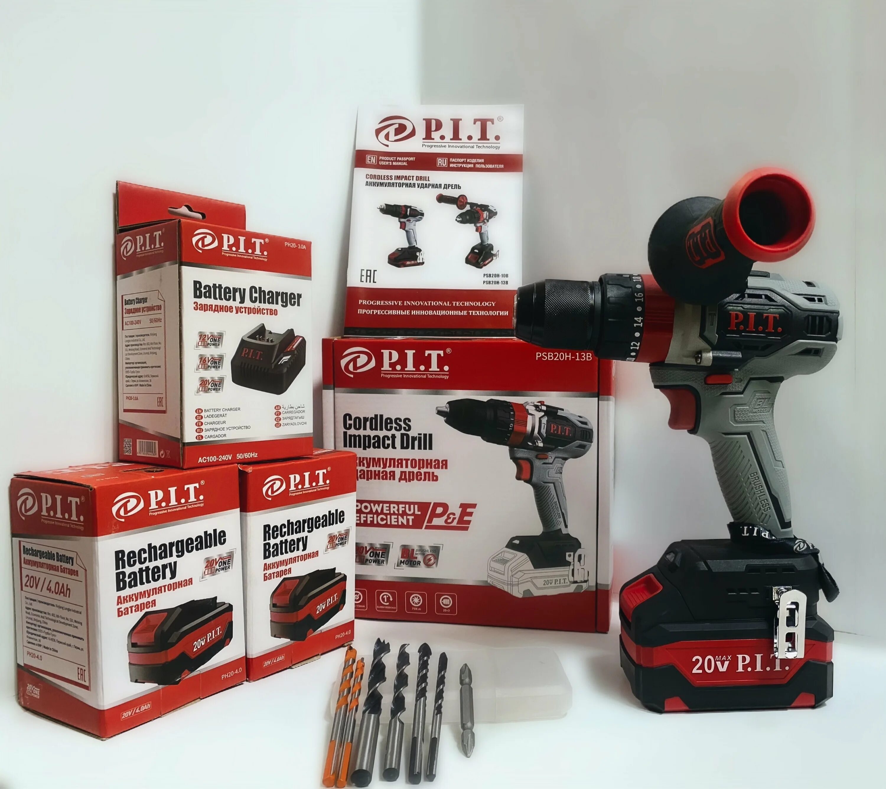 I. Дрель-шуруповерт аккумуляторная, ударная p. I. Шуруповерт pit psb 20h-13b. Psb20h-13c.