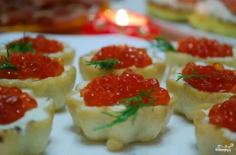 Закуски тарталетки с икрой