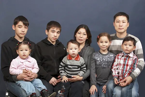 калмыцкая семья.