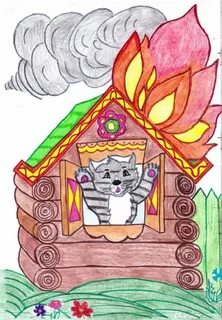 Как нарисовать кошкин дом