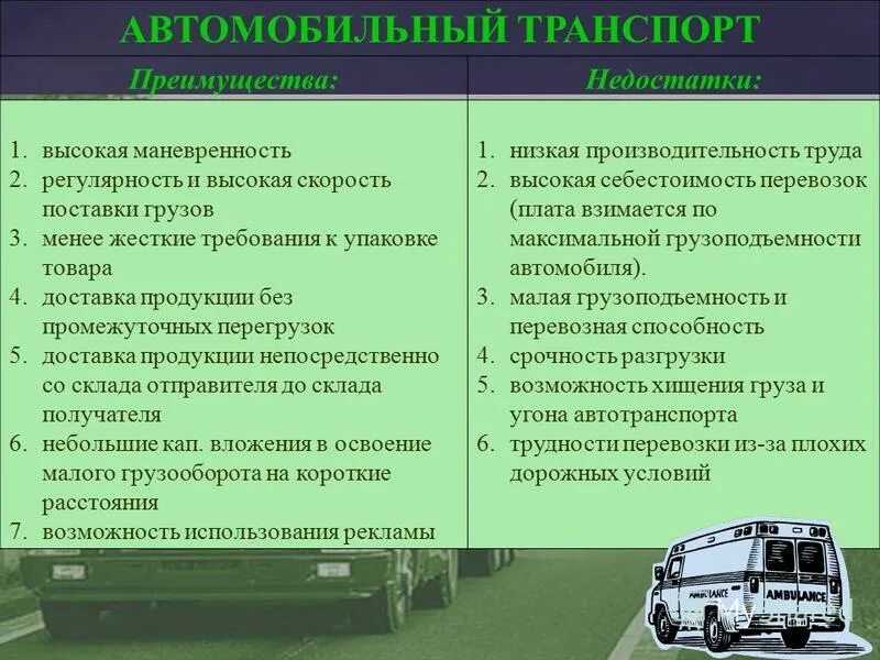 Эксплуатация автомобиля организацией. Достоинства и недостатки автомобильного транспорта. Преимущества и недостатки автомобиля. Автомобильный преимущества. Преимущества и недостатки автом.