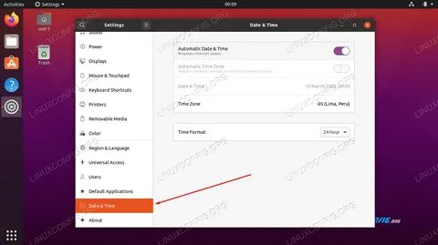 Ubuntu время