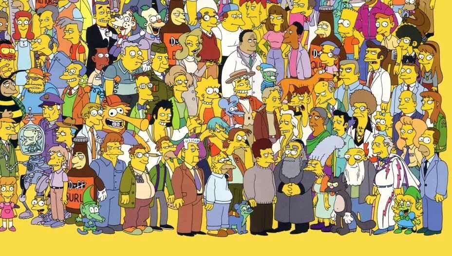 All the best different. Симпсоны 1989 персонажи. Симпсоны люди. Симпсоны-Харпер.