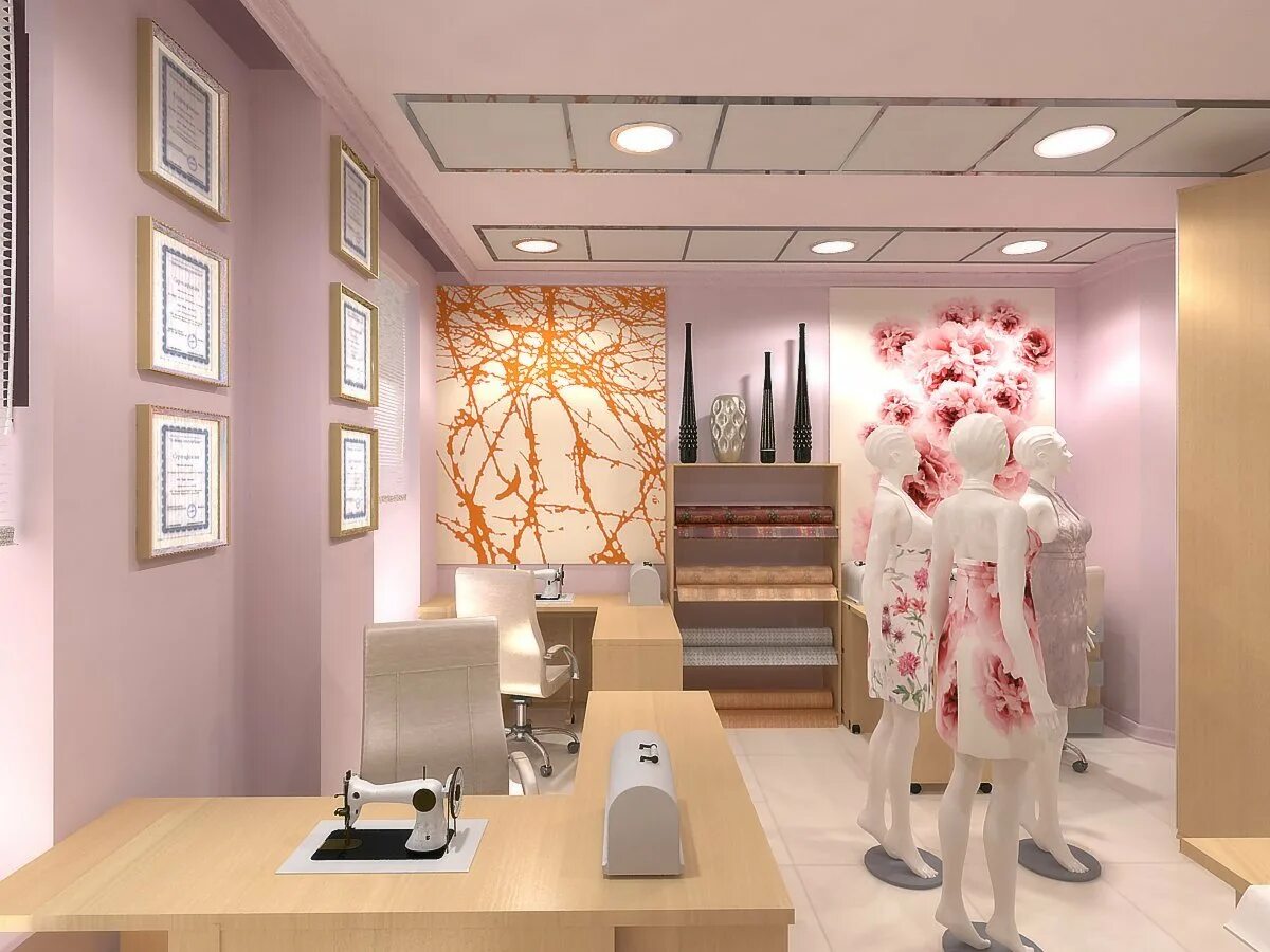 Ателье торговый центр. Интерьер ателье. красивый интерьер ателье. ателье дизайн помещения. интерьер студии по пошиву одежды.