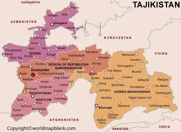 Таджикистан на карте. Таджикистан карта географическая. Политическая карта Таджикистана. Территориальная карта Таджикистана.