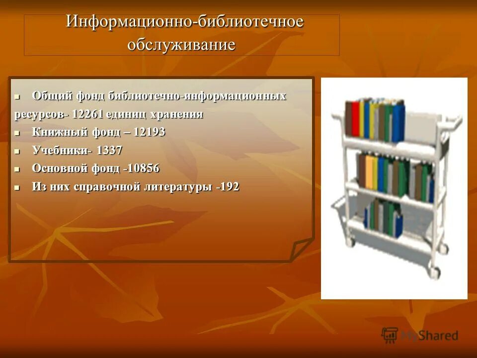 библиотечно информационные услуги библиотеки