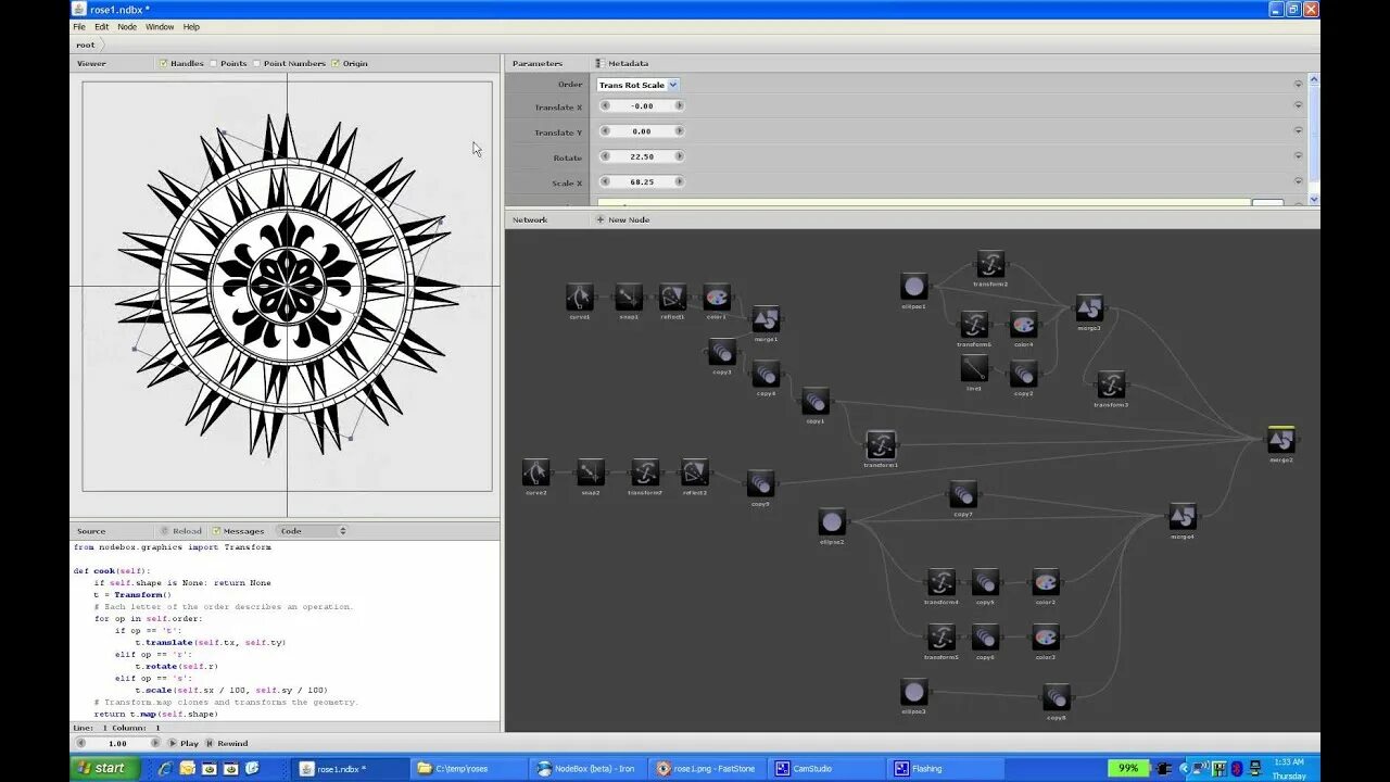 Rotation nodebox. Rotation in nodebox. Nodebox.