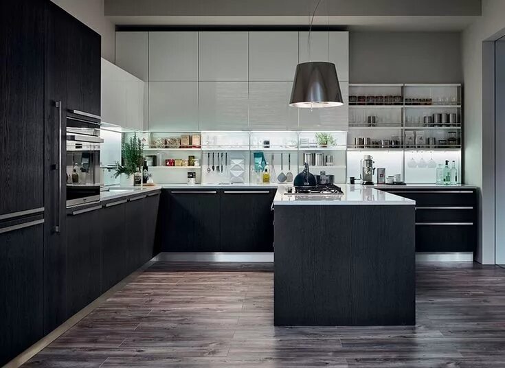 Графитовый кухонный гарнитур в интерьере Howdens The UK's Number 1 Trade Kitchen Supplier Kitchen fittings, Kitchen suppl