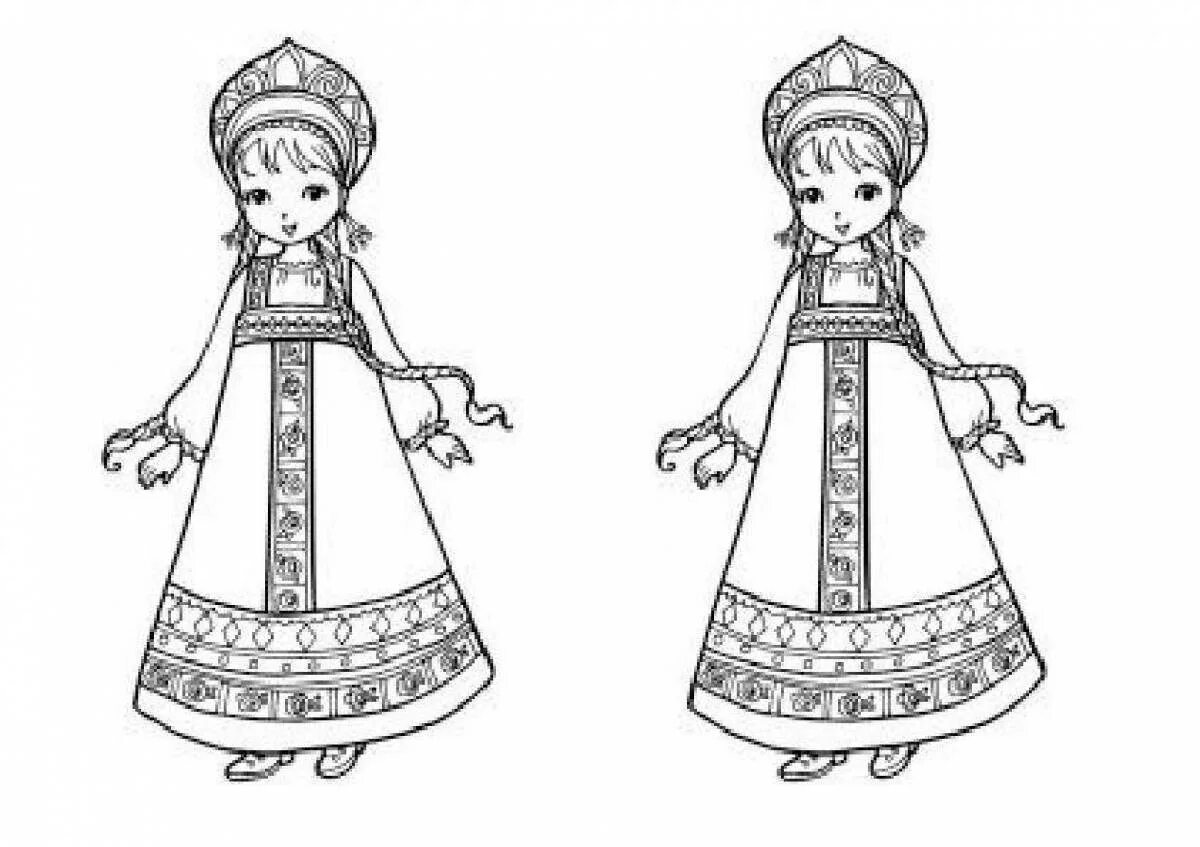 Нарисовать русскую народную