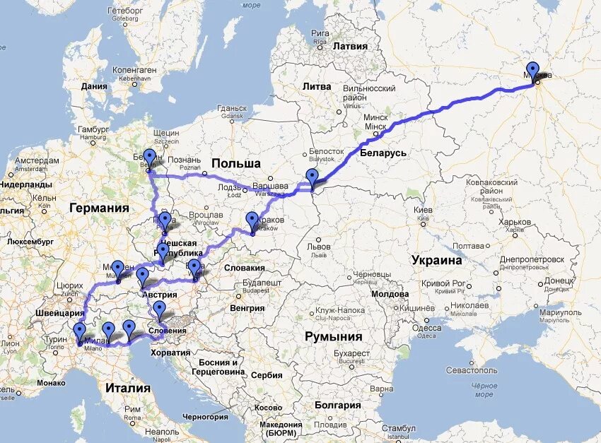 Сколько от москвы до германии. Германия Россия маршрут. Маршрут от Москвы до Германии. Маршрут из Германии в Россию. Карта Москва Германия.