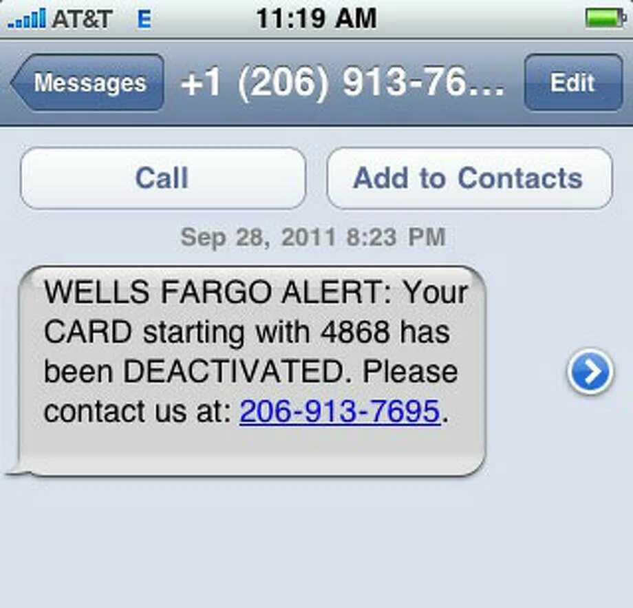 Text message. Scamming message. Scam Bank. Boa Bank scam SMS.