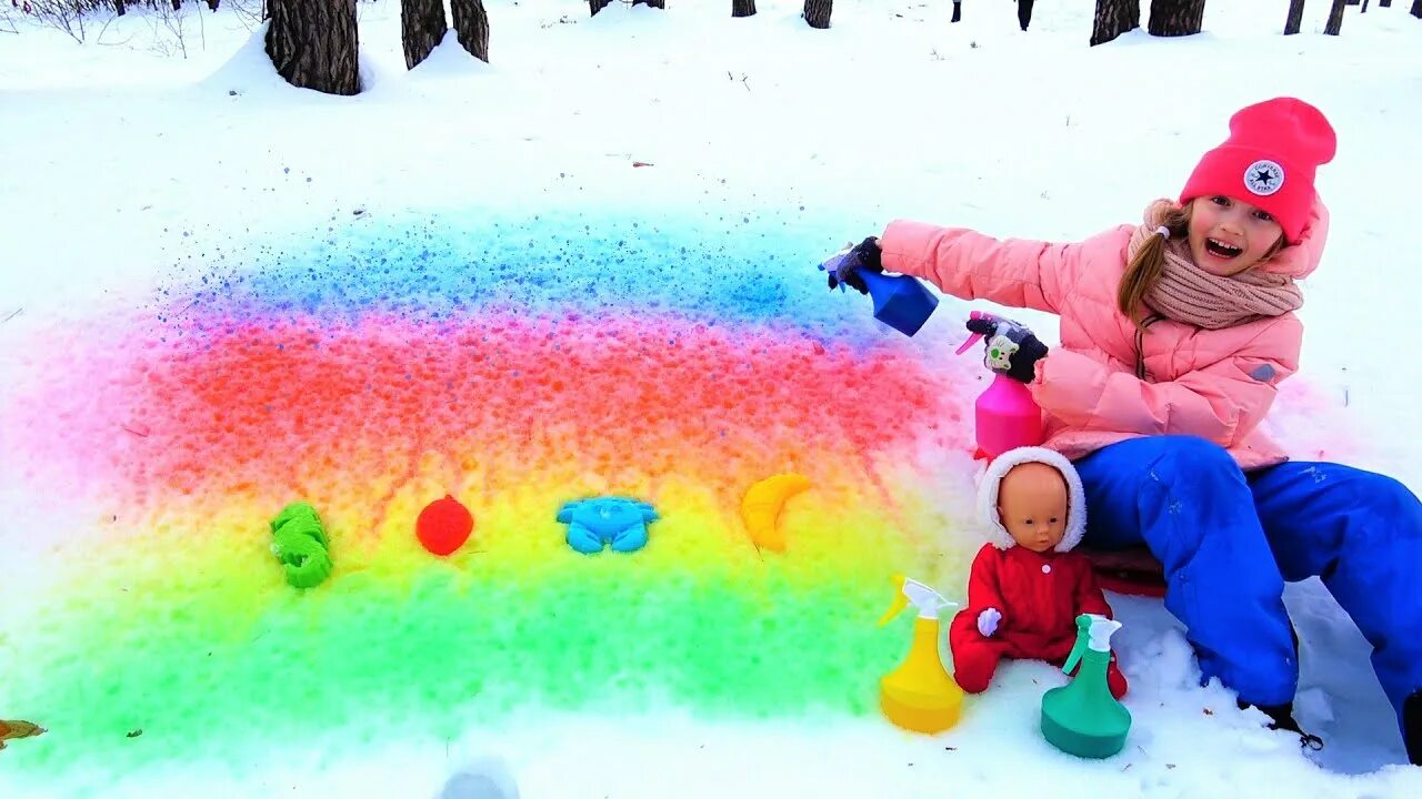 Раскрасим снег. Разноцветный снег. Раскрашивание снега красками. Разукрашенный снег красками. Волкова разноцветный снег.