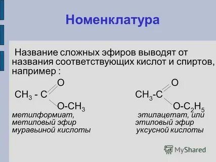 Метилформиат изомеры