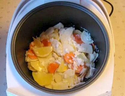Треска с овощами в мультиварке