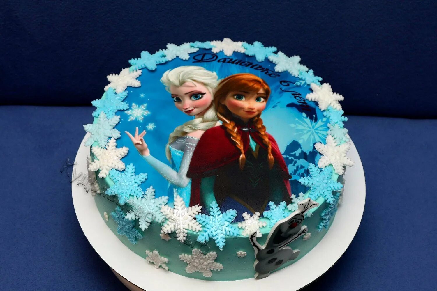 Торты холодное сердце для девочек. Муссовый торт с Анной и Эльзой.