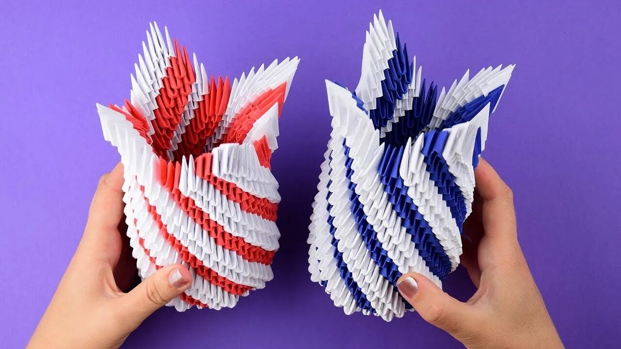 Модульное оригами. Фигурки из модулей. Оригами из модулей. Модульное оригами ваза.