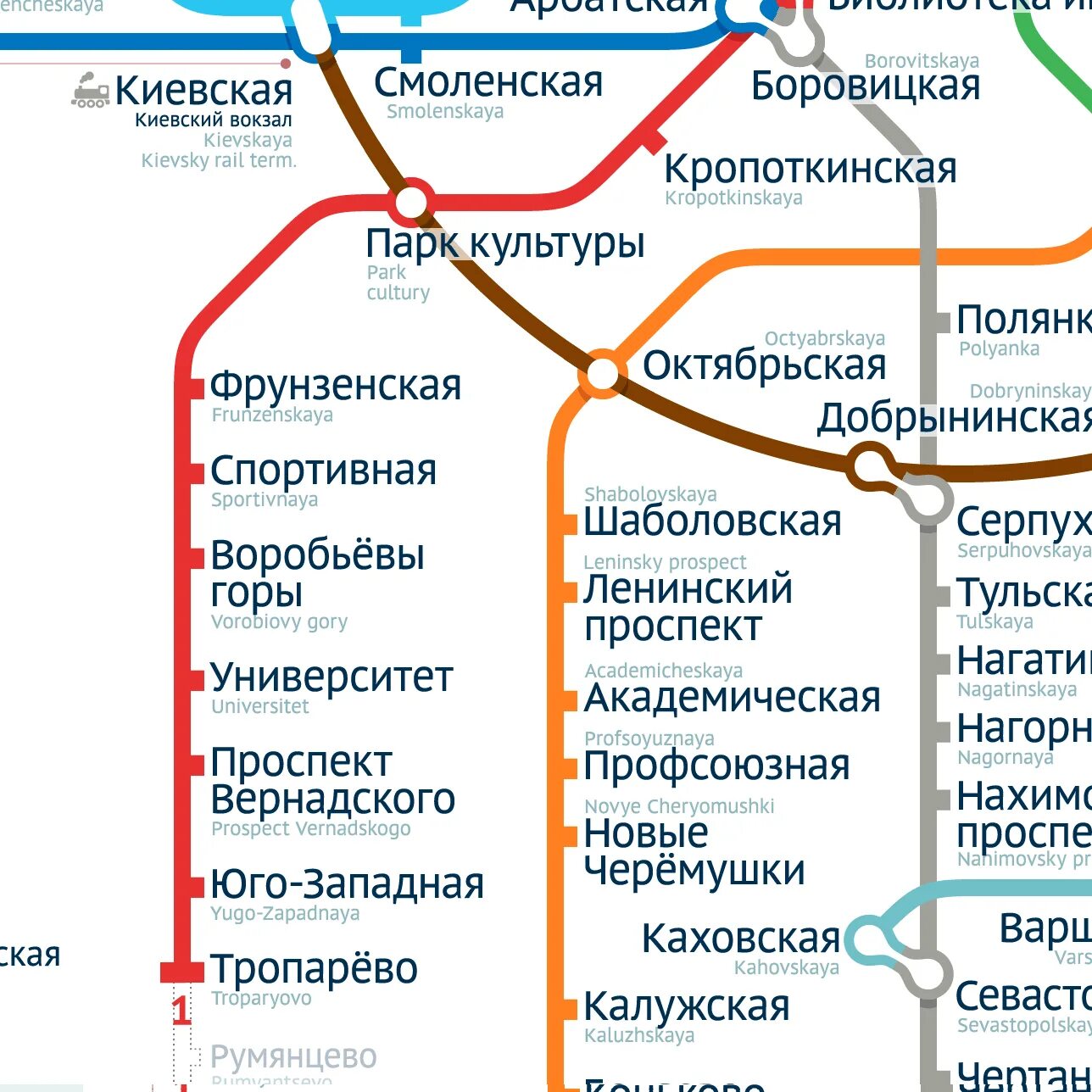 Тропарево какая ветка метро