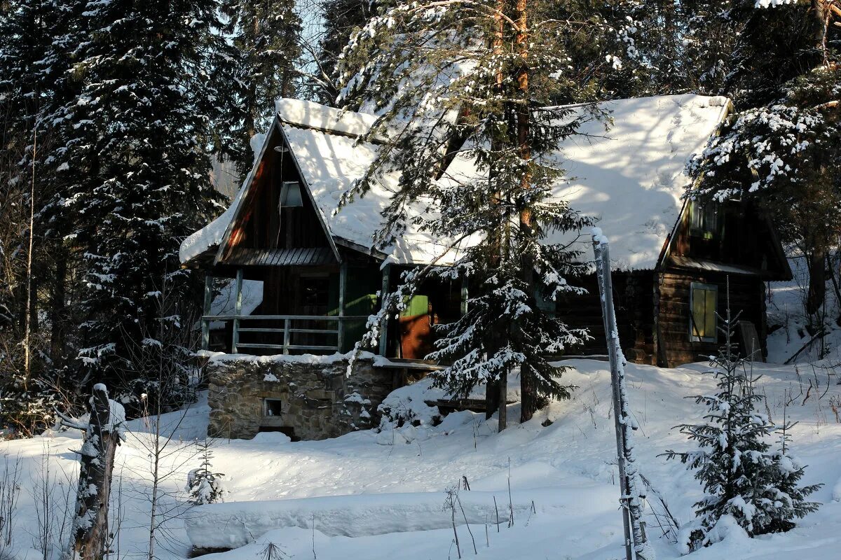 лесная избушка коми охотника. изба лесничего медвежье царство. землянка зимовьё. домик в зимней тайге. таежный терем.