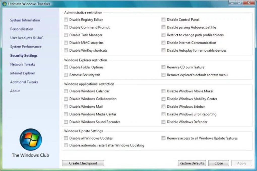 Ultimate windows tweaker. Windows клуб. ultimate windows tweaker 4.8. ultimate windows tweaker русская версия.