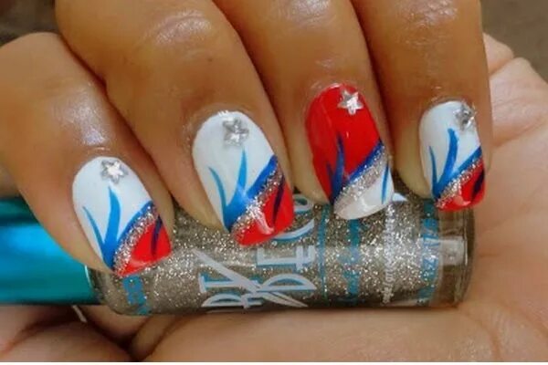 Pin on Красивые ногти Nail art, Flag nails, Nail art designs