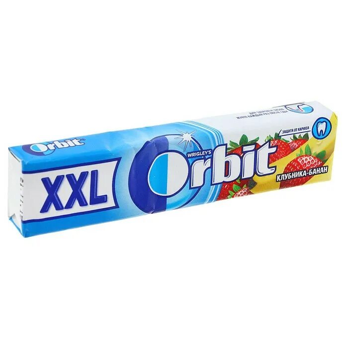 Жвачка клубника банан. Orbit клубника-банан XXL 20.4Г. Жев.резинка Orbit XXL клубника/банан 20,4г. Жевательная резинка Orbit XXL клубника-банан, 20,4 г. Orbit жевательная резинка клубника-банан 20г.