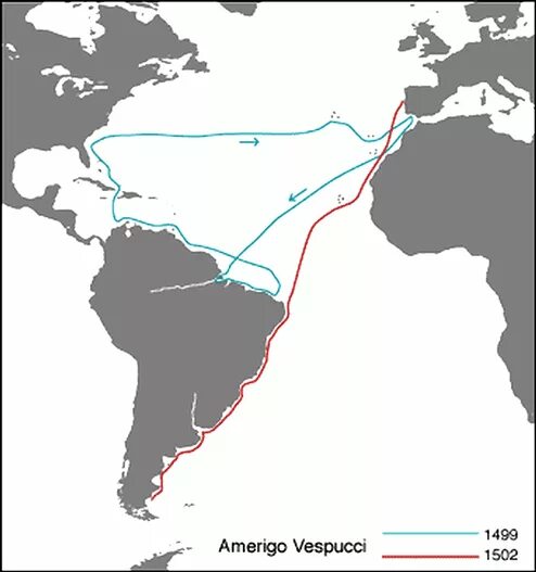 Маршрут экспедиции Америго Веспуччи. Америго Веспуччи карта путешествий. Путь Америго Веспуччи. Путь путешествия Америго Веспуччи. Америго веспуччи маршрут экспедиции