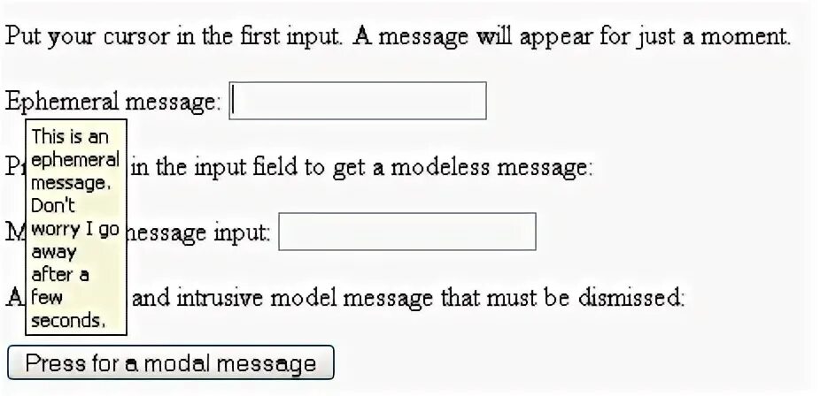 Input Type message. Type your message