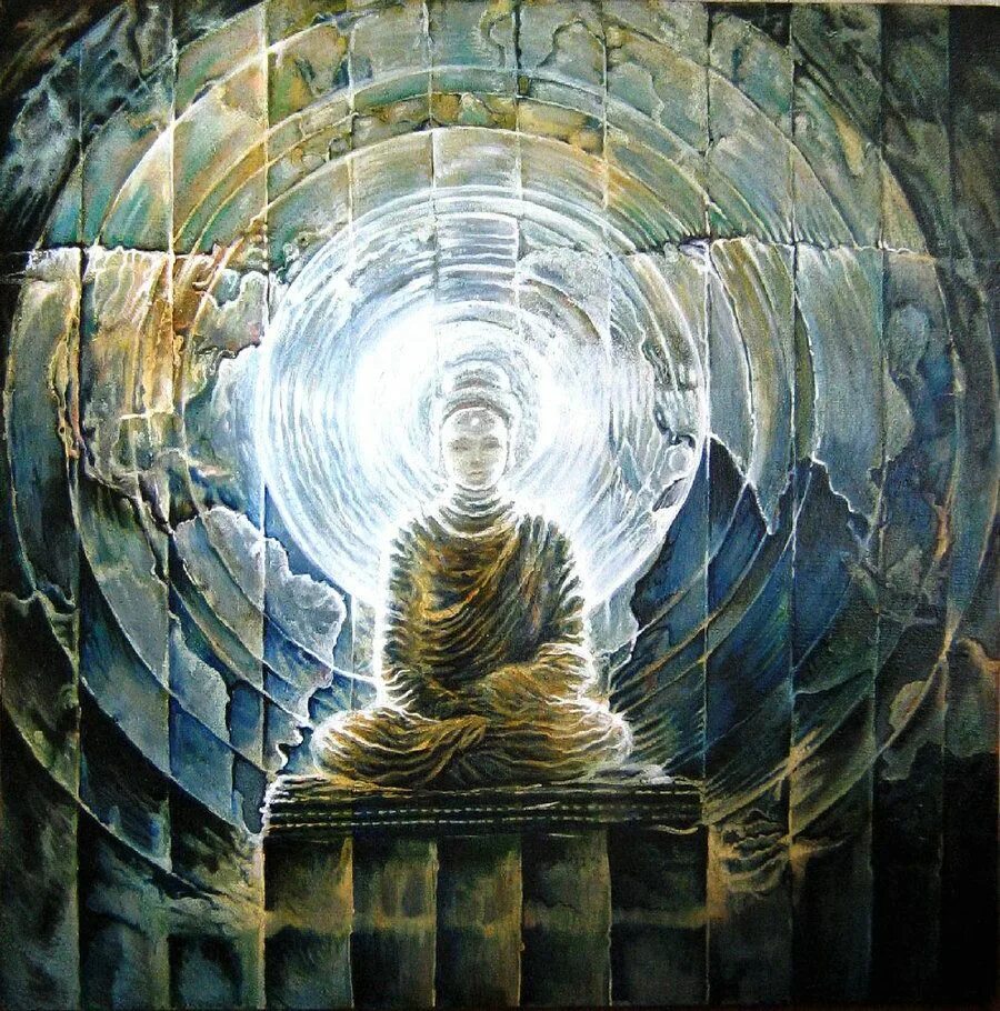 Будда просветление арт. Просветление Будды. Просветление живопись. Медитация просветление.