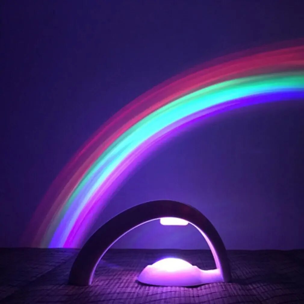Rainbow led. Светильник rainbow light. ночник радуга. радужный ночник. проекционный светильник радуга.