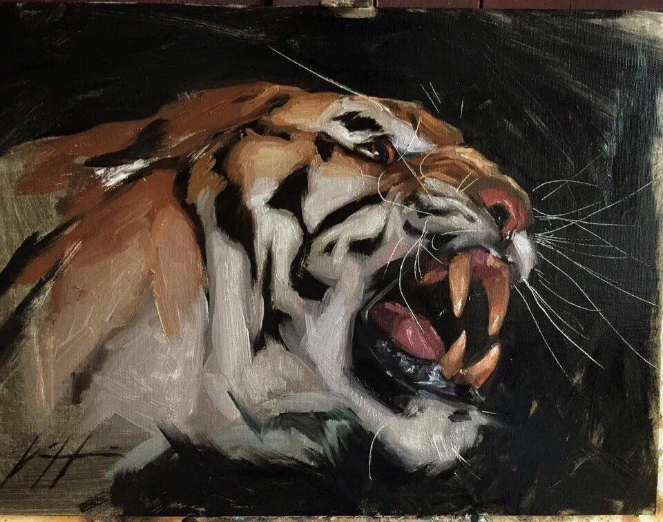 Big painting. Дженнифер ГЕННАРИ тигр. Картины Дженнифер ГЕННАРИ. Картины маслом животные. Тигр картина.