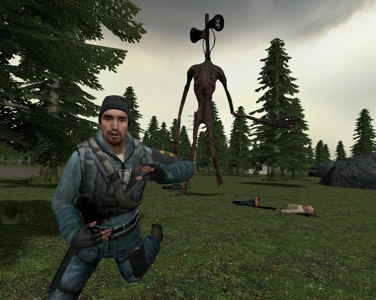 Siren head the game. Сайрен Хэд Тревор Хендерсон Garry's Mod. Gmod Forest.