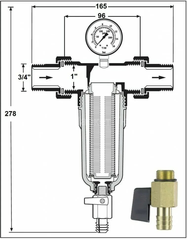 Самопромывной фильтр для холодной. Фильтр механической очистки tim JH-1002. Фильтр самопромывной 1/2 tim JH 1002. Фильтр 1" с манометром tim jh3002. Фильтр tim 3/4 промывной с манометром.