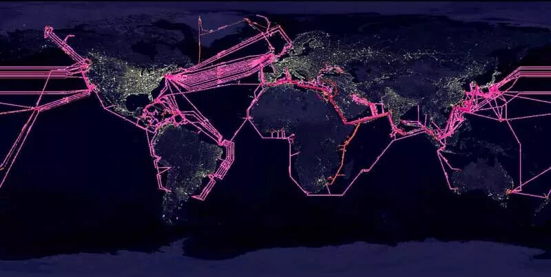 Кабели интернета в мире. Сеть оптоволокна в мире. Подводных кабелей интернета. Мировая карта оптоволокна. Кабель интернета между материками.