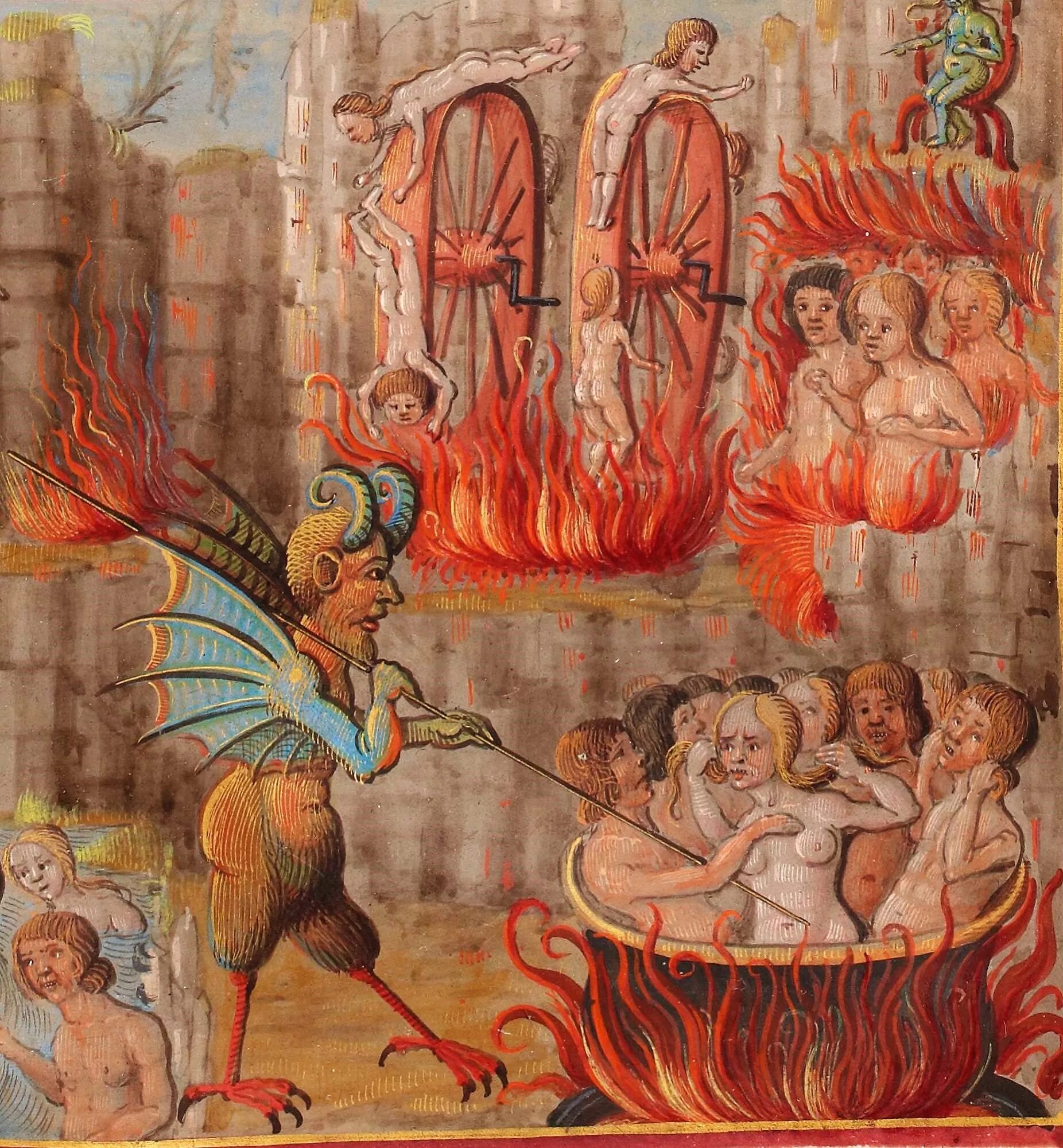 Огненная для грешников 6 букв. Муки ада в средневековой миниатюре.. Картина "мучения ада" Босх. Фреска Джованни да Модена ад.