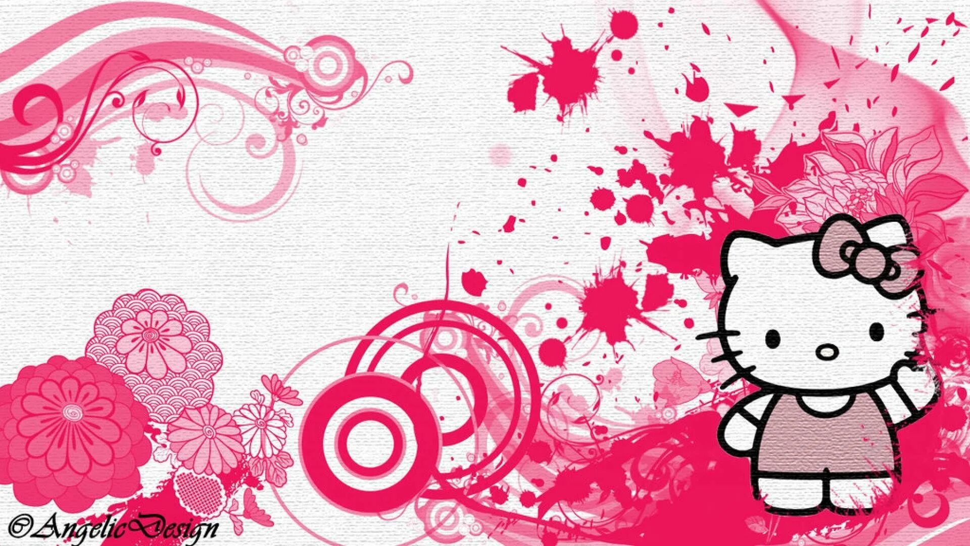 Фон с hello kitty