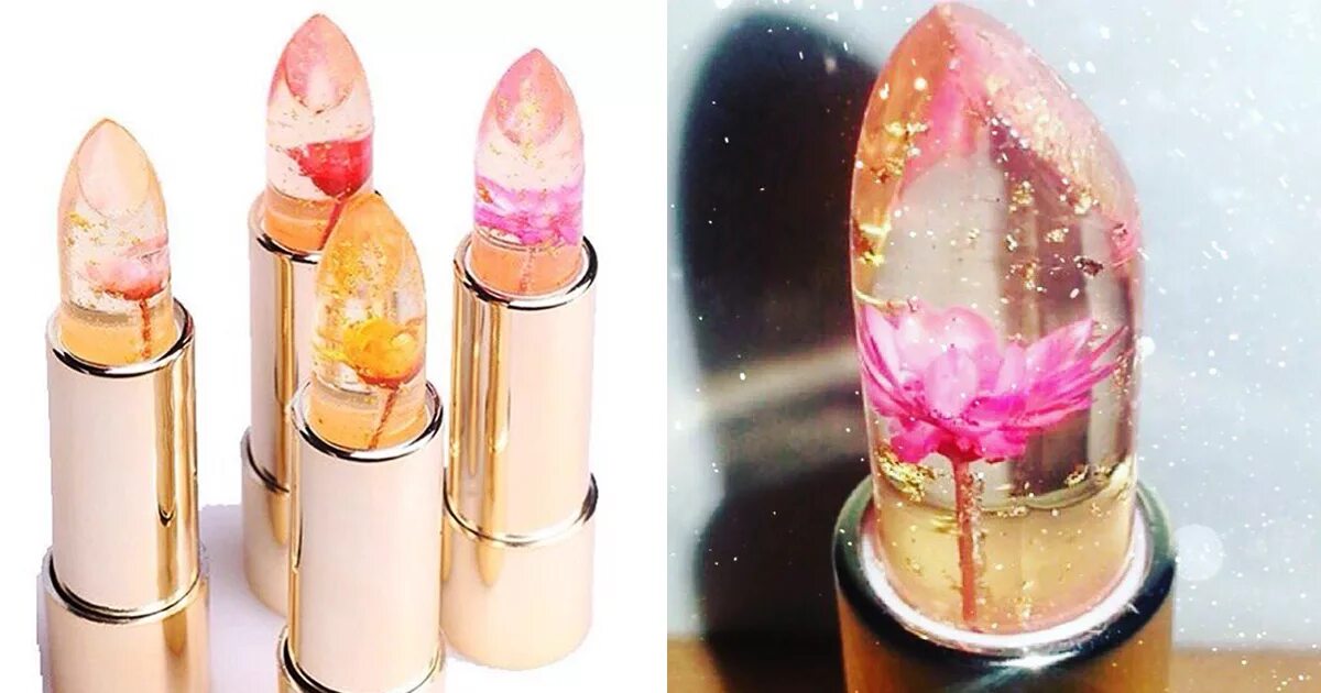 Помада императрицы. Помада Jelly Flower Lipstick. Прозрачная помада с цветочком. Прозрачная помада с блестками. Прозрачная помада с цветочком внутри.