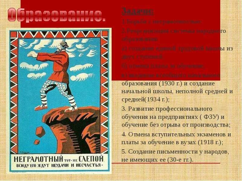 Зачем нужно было бороться с неграмотностью. Борьба с неграмотностью. неграмотный тот же слепой плакат. презентация на тему пролеткульт. пролеткульт плакаты.