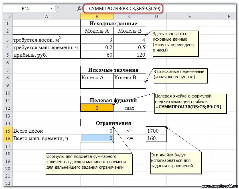 исходные данные 1с