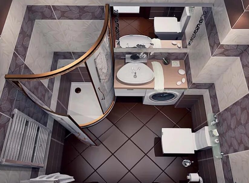 Bathroom design with toilet 5 sq m (63 Photos)