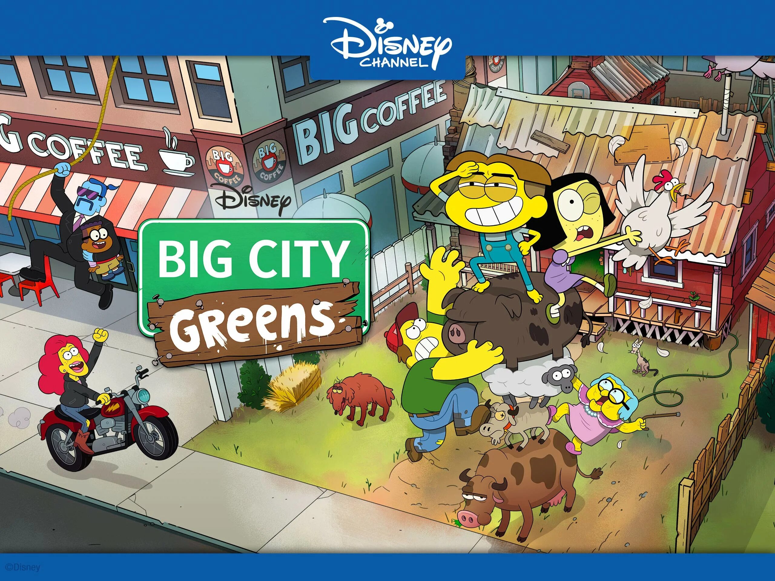 Big city shop. Big City Greens. Семейка Грин в городе. Город big City.