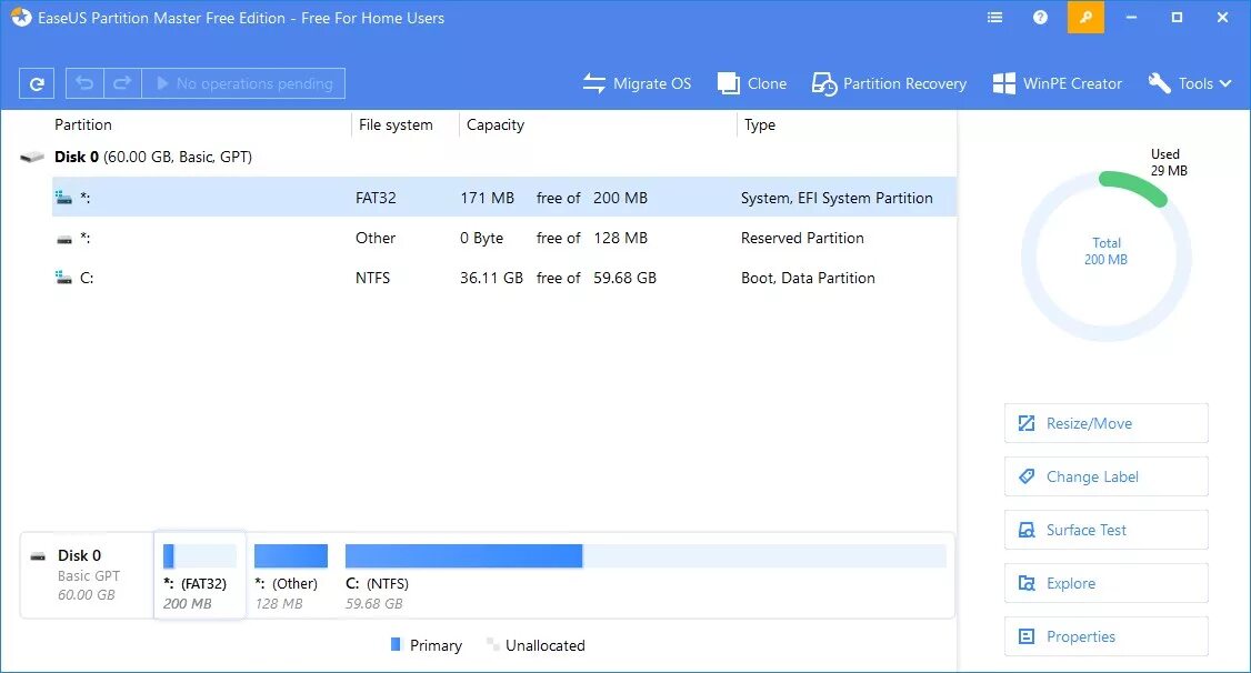 Easeus partition master бесплатный