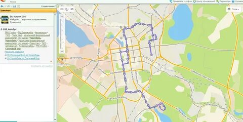 56 автобус екатеринбург маршрут на карте