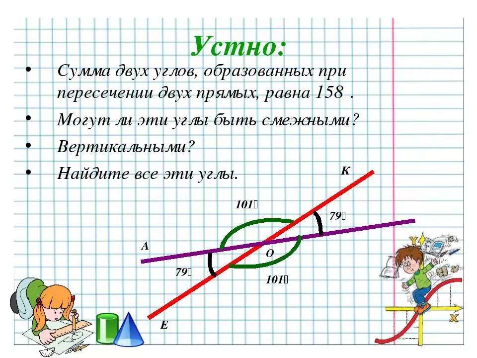 Сумма 2 углов полученных. Сумма 2 углов полученных
