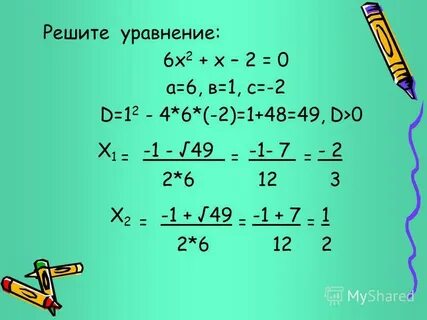 Решить уравнение ах в